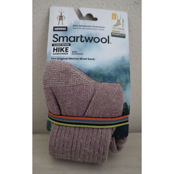 Smartwool Women's Sz Large Purple Hike Classic Edition Full Cushion Crew Socks - Picture 1 of 6